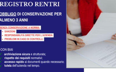 REGISTRO RENTRI: attenzione alla conservazione