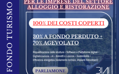 Fondo turismo per le imprese: investimenti al 100% finanziati